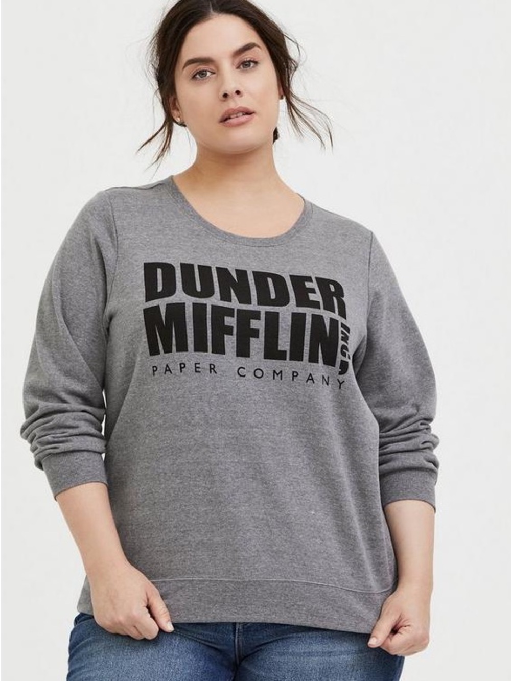 Torrid The office Dunder Mifflin grey pullover crewneck fleece sweatshirt